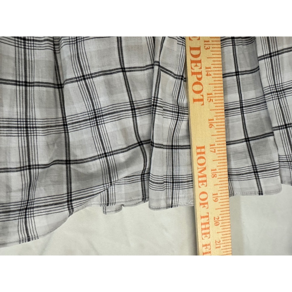 J.Crew Re-Imagined Plaid Tiered Wrap Mini Dress Grey Black Womens Small‎ - Picture 10 of 10